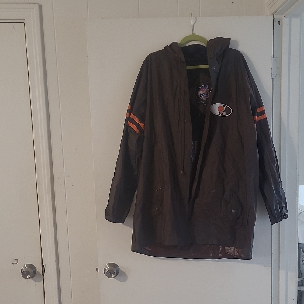 NFL Brown's Raincoat with Orange Accents